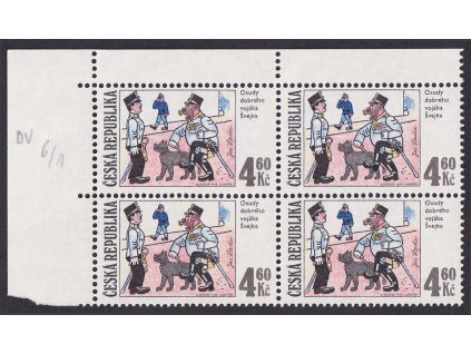 1997, 4.60 Kč Švejk, DV - ryska nad levým ramenem, Nr.154, ** , ZP 6/1