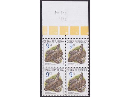 2002, 9 Kč Perlorodka říční, dvě DV, Nr.324, ** , ZP 8/2 a 18/2