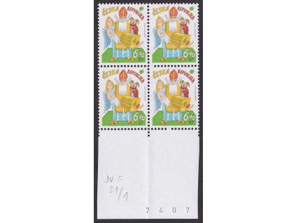 2002, 6.40 Kč Mikulášská nadílka,  DV - skvrna pod botou, Nr.336, **