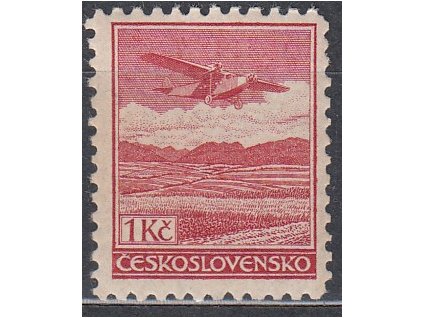 1930, 1Kč červená, Řz.12 1/4, zk.Gilbert, Nr.L8A, **