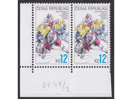 2004, 12 Kč MS v ledním hokeji, DV - skvrny nad botou, Nr.393, **