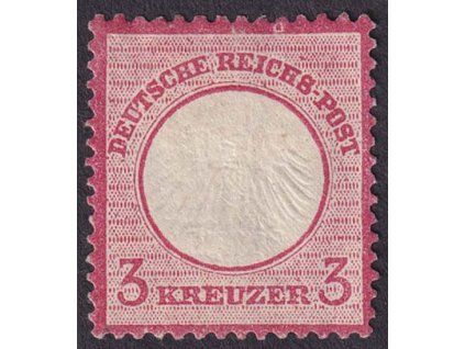 1872, 3 Kr Orel, MiNr.9, těžší * , lehký svislý fald v levém okraji