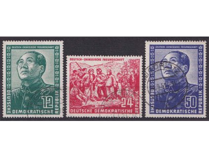 1951, 12-50 Pf série Přátelství, MiNr.286-88, razítkované