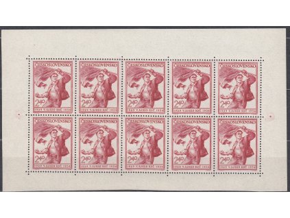 1954, 2.40Kčs KSČ, 10blok, Nr.PL771, **