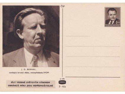 CDV 100 (5) Obránci míru, J. D. Bernal, nepatrné omačkání