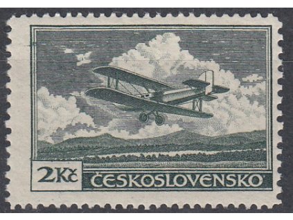 2Kč zelená, Řz.13 3/4:12 1/4, zk.Gilbert, Nr.L9A, **