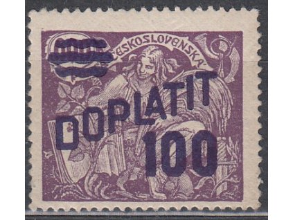 100/600h fialová, Hz.13 3/4:13 1/2, Nr.DL47B, * po nálepce