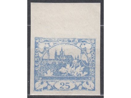 25h světle ultramarínová, zk.Karásek, krajový kus, Nr.10N, **, luxusní exemplář