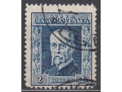 2Kč modrá, I.typ, svislá pr.2, zk.Gilbert, Nr.191, razítkované