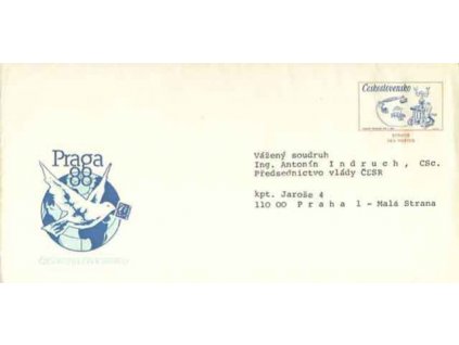 CSO 5 Výstava PRAGA 1988, služební obálka