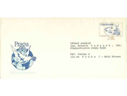 CSO 5 Výstava PRAGA 1988, služební obálka
