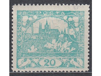 20h modrozelená, Řz.13 3/4, Nr.8C, **