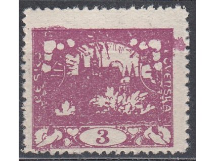 3h fialová, ministr. Řz.11 1/2, - VV - slitý nápis nahoře, Nr.2D, **