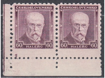 60h fialová, rohová 2páska s DČ 1 a posunutou spodní perforací, Nr.259, **