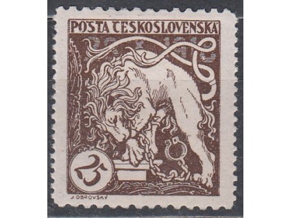 25h hnědá, Řz.10 1/2:13 3/4, Nr.28D, * po nálepce