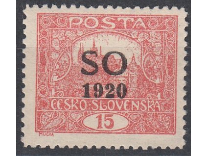 15h cihlově červená, Řz.11 1/2:10 3/4, zk.Gilbert, Nr.SO5E, **