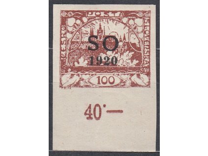 100h hnědá, krajový kus s počitadlem, Nr.SO17, **