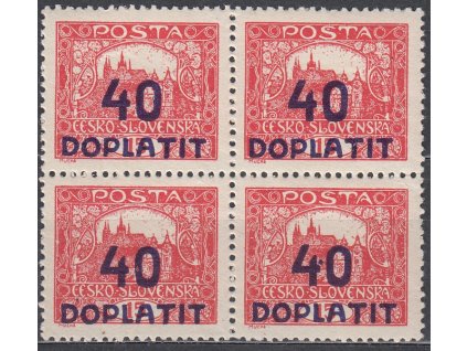 40/15h rumělková, Řz.11 3/4, 4blok, Nr.DL30A, **