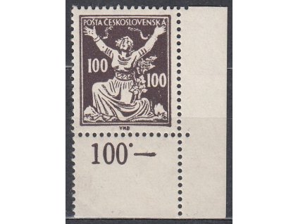 100h hnědá, rohový kus s počitadlem, Nr.158, **