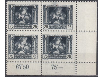 75h šedá, pravý rohový 4blok s počitadly, Nr.30B, **, výrobní dv