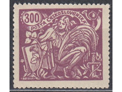 300h fialová, Hz.13 3/4:13 1/2, III.typ, zk.Mrňák, Pofis, Nr.175B, **