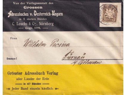 Bayern, 1905, DR Nüernberg, reklamní obálka vydavatelství C. Leuchs