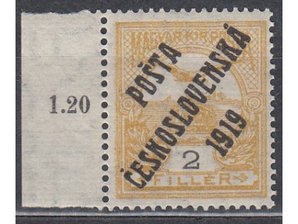 2f Turul s plným obtiskem přetisku, krajový kus s počitadle, Nr.90, **