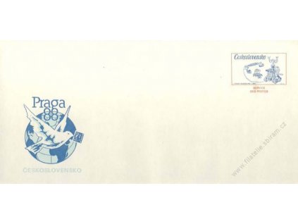 CSO 5 Výstava PRAGA 1988, celinová služební obálka
