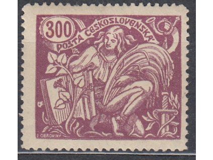 300h fialová, Řz.13 3/4, I.typ, zk.Gilbert, Nr.175A, * po nálepce