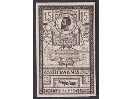 1903, 15 B Poštovní budova, ZT v barvě černé na silném křídovém papíru