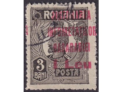 1920, 3 B Ferdinand s přetiskem Pomoc hladovějícím v Besarábii, razítko