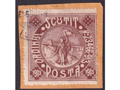 1913, - Portofreiheitsmarken, MiNr.I, výstřižek