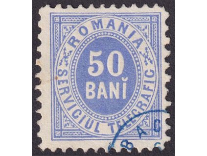 1880, 50 B Telegrafní známka, razítkované