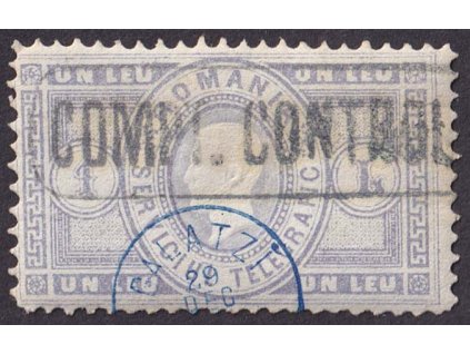 1871, 1 L Telegrafní známka, razítkované