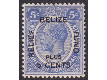 Belize, 1932, +5C/5C Jiří V., MiNr.104, * po nálepce
