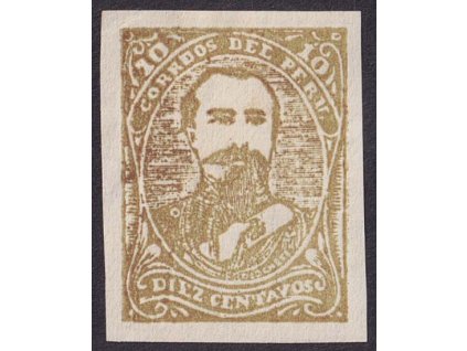 Peru, 1885, 10 C Bolognesi, MiNr.45II, těžší * , dv