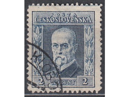 2Kč modrá, I.typ, svislá pr.2, zk.Stupka, Nr.191, razítkované