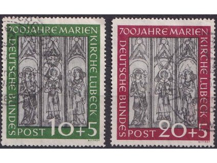 1951, 10-20 Pf série Okna, MiNr.139-40, razítkované