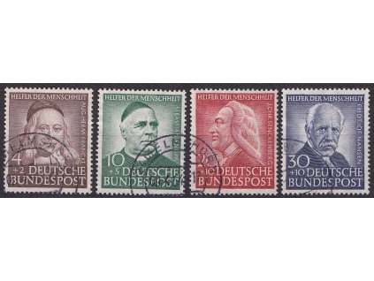 1953, 4-30 Pf série Osobnosti, MiNr.173-76, razítkované