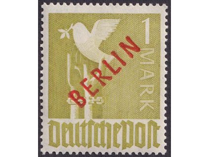 1949, 1 M s přetiskem, MiNr.33, **