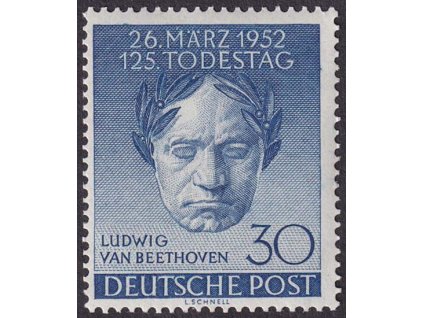 1952, 30 Pf Beethoven, MiNr.87, **