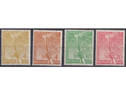 1952, 4-20 Pf série OH, MiNr.88-90, ** , 4 Pf odstíny barev