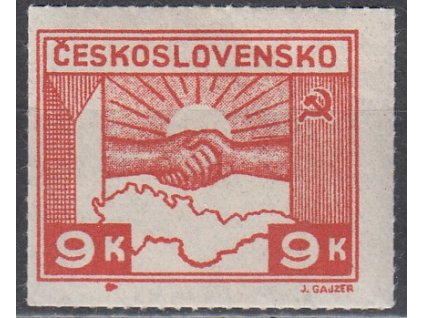 1945, 9K Košické, DV na ZP112/1 - skvrna pod levým štítkem, Nr.357, **