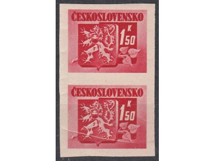 1945, 1.50K Bratislavské, 2páska, dolní zn. se složkou, Nr.365, **