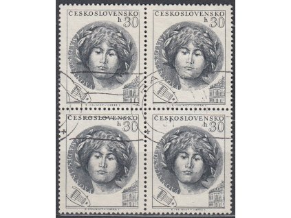 1953, 30h Destinová, 4blok s ST I+III, Nr.757, razítkované