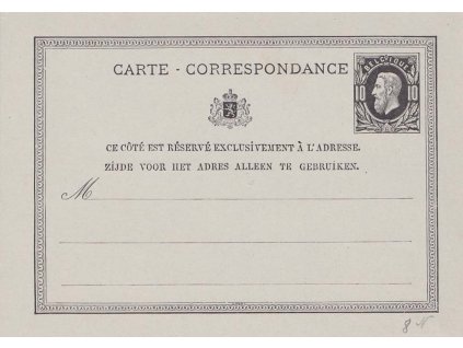 1875, dopisnice 10 C, neprošlá, MiNr.P8