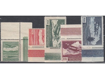 50h-4Kč, 5 hodnot s bordurou na okraji, **