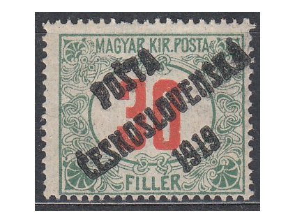 30f Červené číslo, IV.typ, Nr.139, * po nálepce