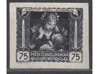 75h černá, nezoubkovaný ZT na křídovém papíru, Nr.30, bez lepu