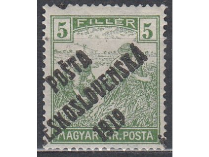 5f Ženci, chybotisk - přetisk D, Nr.103x, * po nálepce, hezký kus